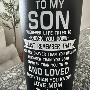 Black Inspirational Tumbler